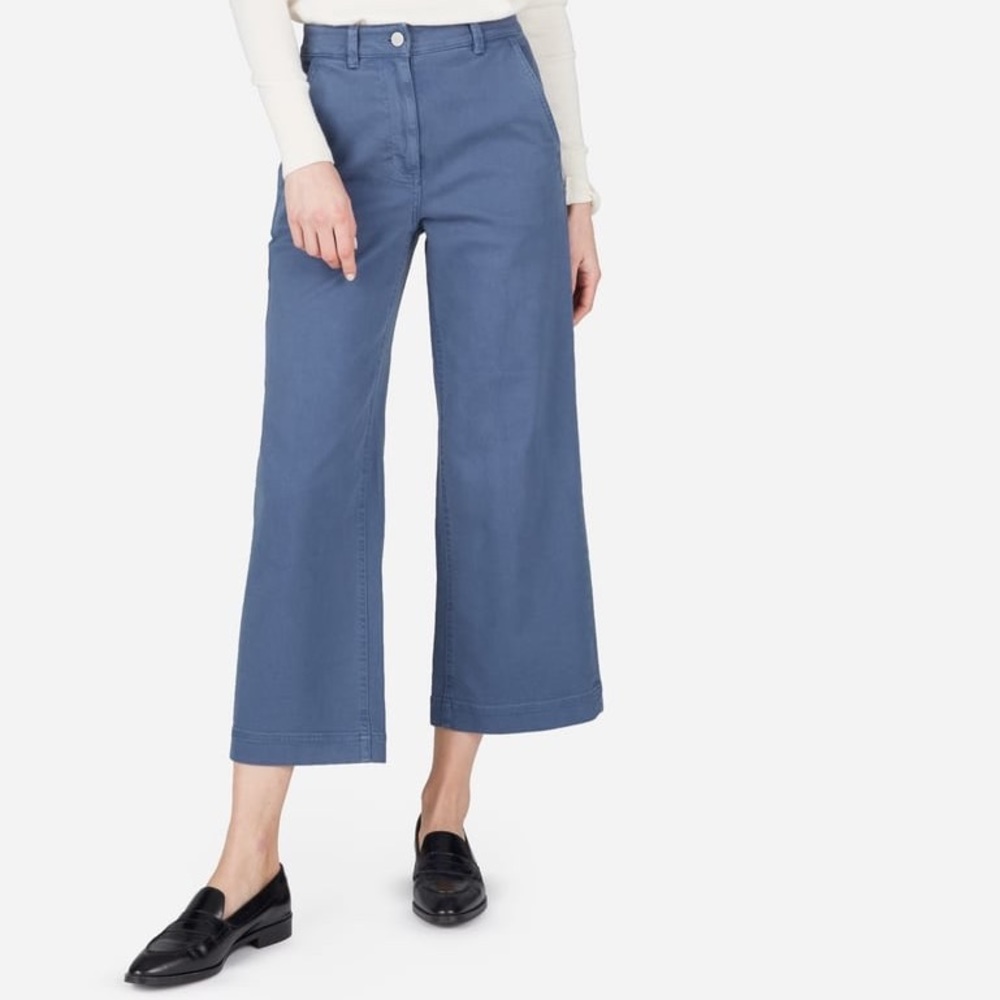 Everlane Wide Leg Crop put in mid blue size 00